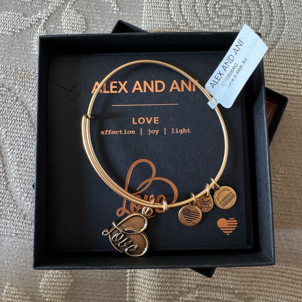 NEW Alex and Ani Gold Charm Bracelet!